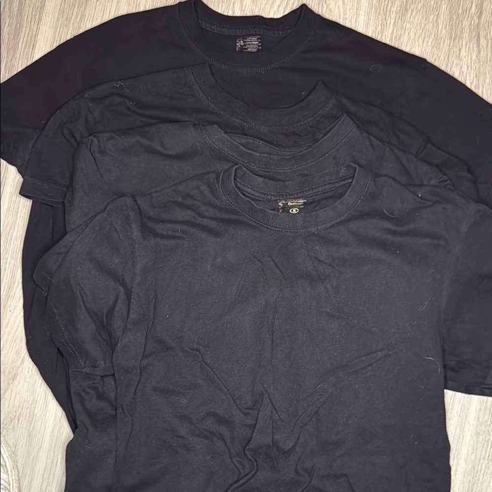 Classic Black Short Sleeve Men's T-Shirt Trio